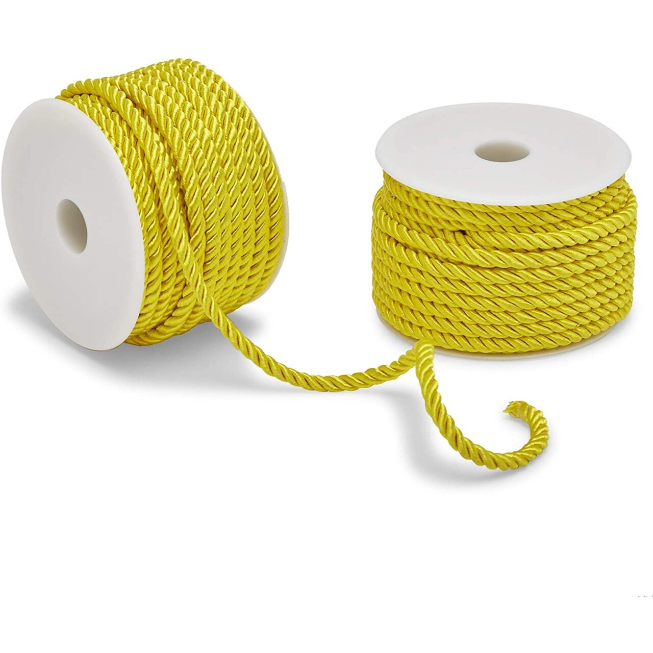 Gold Nylon Twisted Cord Trim Rope for Crafts (36 Yards, 2 Pack